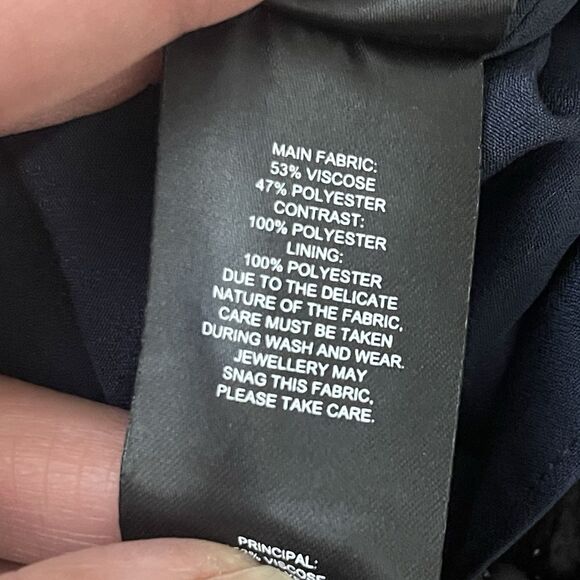 SELF PORTRAIT Metallic Leopard Frill Mini Dress Size 2 Black NEW Slim Fit Party - Picture 10 of 13